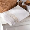 Drap de bain 100x150 blanc craie en coton 450 g/m²