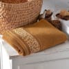 Drap de bain 100x150 marron noisette en coton 450 g/m²