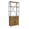 Libreria in legno e metallo marrone