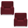 Pack 2 Fundas de sillón 1 plaza (70-110) cm rojo