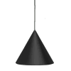 Lámpara colgante con pantalla de hierro color negro 20 cm