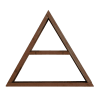 Dreiecksregal aus Massivholz mit 1 Einlegeboden, 60 cm, in Braun