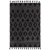 Tapis de salon en laine noir 120x170 cm