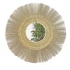 Espejo decorativo de esparto con flecos 80 cm