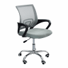 Sedia da ufficio ergonomica in poliuretano grigio chiaro 52x56.5x95