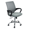 Sedia da ufficio ergonomica in poliuretano grigio 56x58x104