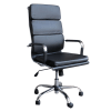 Poltrona da ufficio ergonomica in poliuretano nero 56x64x117