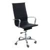 Sedia da ufficio ergonomica in poliuretano nero 60x60x125
