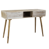 Consolle con 2 cassetti in legno marrone 120x40x80