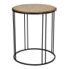 Tavolino in legno/metallo marrone/nero 56x56x67