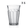 Lote de 6 - vaso de cóctel transparente 36 cl en vidrio resistente