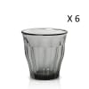 6er Set - Wassergläser 31 cl aus robustem, grau gefärbtem Glas
