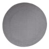 Set de table rond et matelassé coton gris clair 40 cm