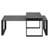 Tables basses gigognes rectangulaires en céramique noir