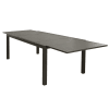 Tavolo da giardino allungabile in alluminio marrone 200/300x100 cm