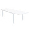 Tavolo da giardino allungabile in alluminio bianco 200/300x100 cm