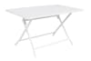 Tavolo da giardino pieghevole in alluminio bianco 77x130 cm