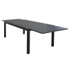 Tavolo da giardino allungabile in alluminio grigio 200/300x100 cm