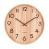Horloge murale ronde en bois D40cm bois clair