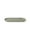 Bandeja ovalada opaca en polipropileno verde 37,5x15 cm