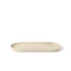 Vassoio ovale opaco in polipropilene beige 37,5x15 cm
