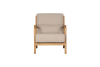 Sessel aus gewebtem Stoff, beige