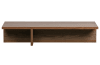 Table basse salon bois de noix blanc mat 27x135x49