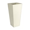 Vaso in resina da esterno e interno doppiofondo bianco 39x39x85H cm