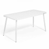 Mesa de jardín de aluminio blanco
