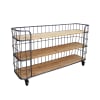 Scaffale in acciaio/legno antracite/marrone 170x44x85