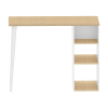 Table bar effet bois blanc et chêne clair