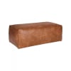 Pouf in pelle cognac