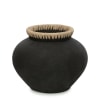 Vase en terre cuite noir naturel H27