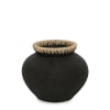 Vase en terre cuite noir naturel H23