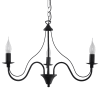 Lámpara de araña negro acero alt. 80 cm