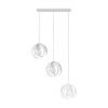 Suspension ronde en métal, blanc L: 50cm