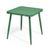 Quadratischer Gartentisch aus Aluminium Olivengrün