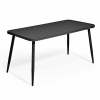 Rechteckiger Tisch aus Aluminium, um Ihre Terrasse zu genießen Schwarz