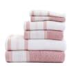 Juego de 6 toallas 550 gr/m2 rosa 100% algodón