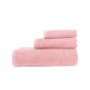 Juego 3 toallas rizo 550 gr/m2 rosa 100% algodón