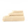 Juego 3 toallas flecos 550 gr/m2 beige 100% algodón