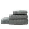 Juego 3 toallas chenil 500 gr/m2 gris oscuro 100% algodón