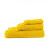 Juego 3 toallas flecos 550 gr/m2 amarillo 100% algodón