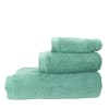 Juego 3 toallas lisas 600 gr/m2 verde 100% algodón