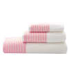 Juego de 3 toallas 500 gr/m2 rosa con rayas 100% algodón