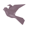 Oiseau mural mat violet