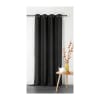Rideau double natte polyester noir 135x240 cm