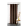 Rideau double natte polyester marron clair 135x240 cm