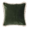 Fodera per cuscino velluto di cotone 50x50 verde kaki