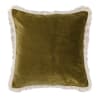 Fodera per cuscino velluto di cotone 50x50 verde coriandolo